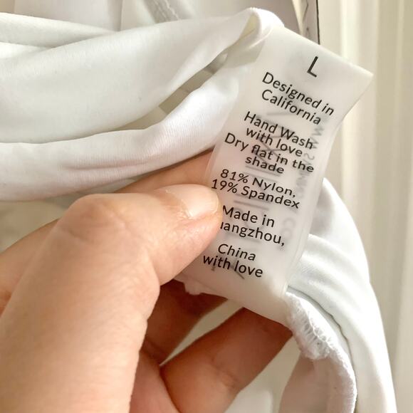 3/$15 Swiminista Front Tie 'Cheerful' One Piece Swimsuit in White - Picture 9 of 12